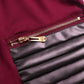 🏆FAUX LEATHER PANTS WITH CONTRASTING TRIM AND ZIP
