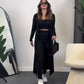 Women’s Stretch Knitted Tank Top High-waist Leggings and Long Cardigan 3-piece Set