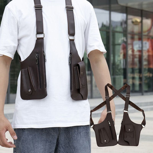 🎒Men's Anti-Theft Multi-Pocket Double-shoulder Tactical Bag