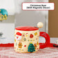 🎄Christmas Promotion 50% OFF🎅✨Christmas Ceramic Mug Set with Magnetic Decor🍎