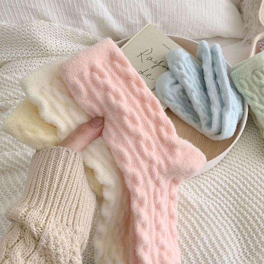 🔥Hot Sale 50% OFF🔥Soft Waxy Macaron Color Thermal Socks for Women - Great Gift