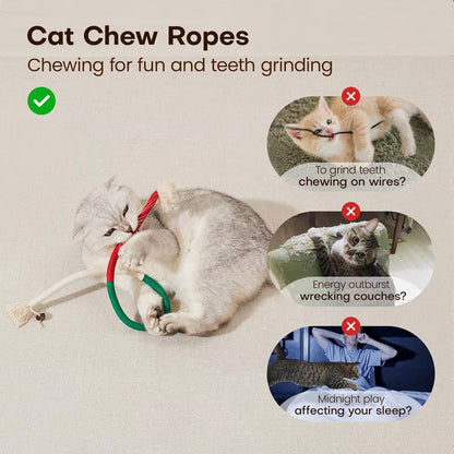 💥LIMTIED TIME-BUY 1 GET 1 FREE🎁🔥😻Catnip Chew Rope Toy – Natural, Safe Tooth Cleaner for Indoor Cats
