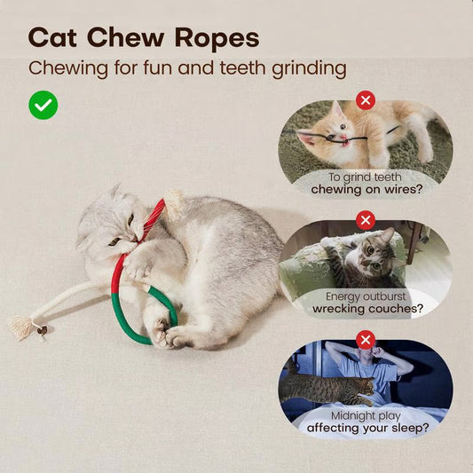 💥LIMTIED TIME-BUY 1 GET 1 FREE🎁🔥😻Catnip Chew Rope Toy – Natural, Safe Tooth Cleaner for Indoor Cats