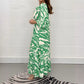 ✨V-Neck Zebra Stripe Waistline 3/4 Sleeve Dress