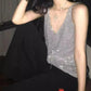🔥2025 HOT SALE🔥 Women's V-Neck Sequin Sleeveless Tank Top