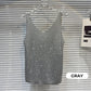 🔥2025 HOT SALE🔥 Women's V-Neck Sequin Sleeveless Tank Top