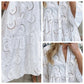 Women’s Elegant V Neck Eyelet Flowy Long Dress