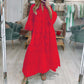 Women’s Elegant V Neck Eyelet Flowy Long Dress