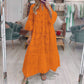 Women’s Elegant V Neck Eyelet Flowy Long Dress