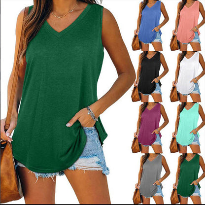 🔥2026 HOT SALE 49% OFF⏳All-match V-Neck Solid Color Vest