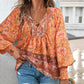 🌸Spring Specials 50% OFF💐 Women's Fashion Printed v-Neck Long Sleeve Shirt