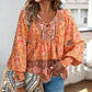 🌸Spring Specials 50% OFF💐 Women's Fashion Printed v-Neck Long Sleeve Shirt