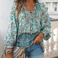 🌸Spring Specials 50% OFF💐 Women's Fashion Printed v-Neck Long Sleeve Shirt