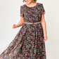 🔥Mother's Day Hot Sale 50%🌸Flowy Floral Dress with Delicate White Belt