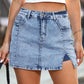 🔥HOT SALE 49% OFF🔥Women's High Waisted Slit Denim Short Skirts