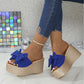 🌞2025 Summer New Arrivals🌸Women's Bow Thick Sole Wedge Slippers