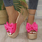 🌞2025 Summer New Arrivals🌸Women's Bow Thick Sole Wedge Slippers