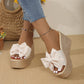🌞2025 Summer New Arrivals🌸Women's Bow Thick Sole Wedge Slippers