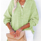 🔥Hot Sale 49% OFF💝✨Women’s Casual Gauze Button Neck Long Sleeve Blouse