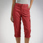 🔥Summer New Products❤️Multi-Pocket Elastic Waist Solid Color Casual Cargo Capri Pants