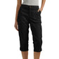 🔥Summer New Products❤️Multi-Pocket Elastic Waist Solid Color Casual Cargo Capri Pants