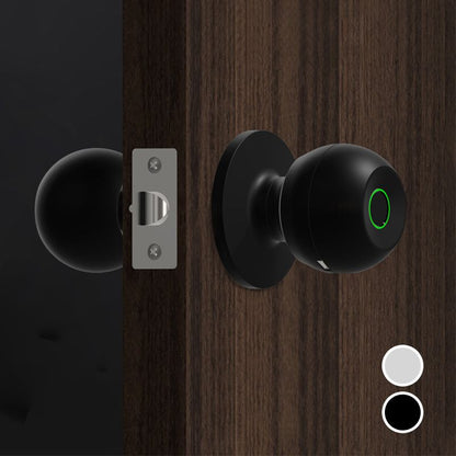 🛡️🔑 Smart Fingerprint Door Lock – Bluetooth App & Key Entry, 20 Fingerprints, 400mAh Rechargeable – Easy DIY Install for Home Office (Silver/Black, 35–55mm Door)🔐