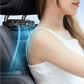 📢📢30% OFF !!!⏰Dual-Turbine Car Seat Fan – 3000mAh Battery or USB, Adjustable Angle, 3 Silent Speeds, Clip-Free Headrest Mount for Backseat Cooling