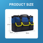 🧰🔧 Heavy Duty Tool Bag – Waterproof Hard Bottom, Oxford Cloth, Multiple Pockets, Padded Handle & Shoulder Strap – for DIY, Construction, Auto Repair – 13" to 19" (Red/Blue/Yellow/Green)