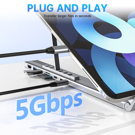 🖥️New Arrival Hot Sale - 60% OFF!⚡USB-C Docking Station Laptop Stand with 4K HDMI