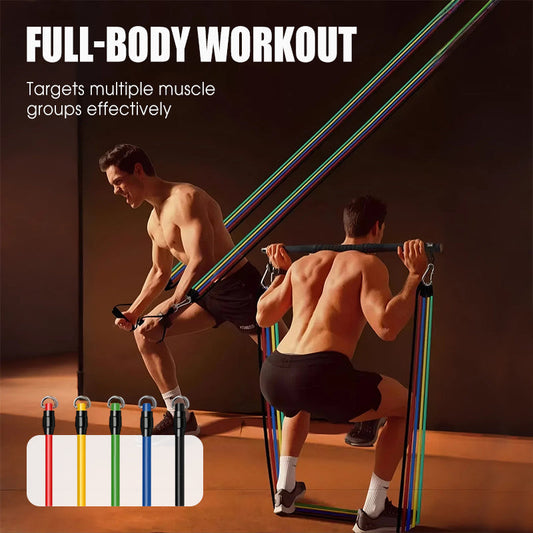 ⏳Time-limited Special⏰13PCS Resistance Band Set with Handle for Home Gym