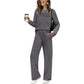 💜 LAST DAY PROMOTION - 50%OFF 💜 Women's Crew Neck Top & Drawstring Pants Set