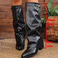 🌟High-quality women's boots-Women's Slouchy Knee High Chunky Boots