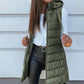 ⏰50% OFF🔥Long puffer vest for women 👗 | Solid color | Sleeveless | With hood | Winter clothing 💕
