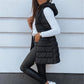 ⏰50% OFF🔥Long puffer vest for women 👗 | Solid color | Sleeveless | With hood | Winter clothing 💕