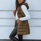 ⏰50% OFF🔥Long puffer vest for women 👗 | Solid color | Sleeveless | With hood | Winter clothing 💕