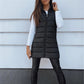 ⏰50% OFF🔥Long puffer vest for women 👗 | Solid color | Sleeveless | With hood | Winter clothing 💕