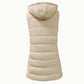 ⏰50% OFF🔥Long puffer vest for women 👗 | Solid color | Sleeveless | With hood | Winter clothing 💕