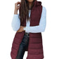 ⏰50% OFF🔥Long puffer vest for women 👗 | Solid color | Sleeveless | With hood | Winter clothing 💕