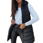 ⏰50% OFF🔥Long puffer vest for women 👗 | Solid color | Sleeveless | With hood | Winter clothing 💕
