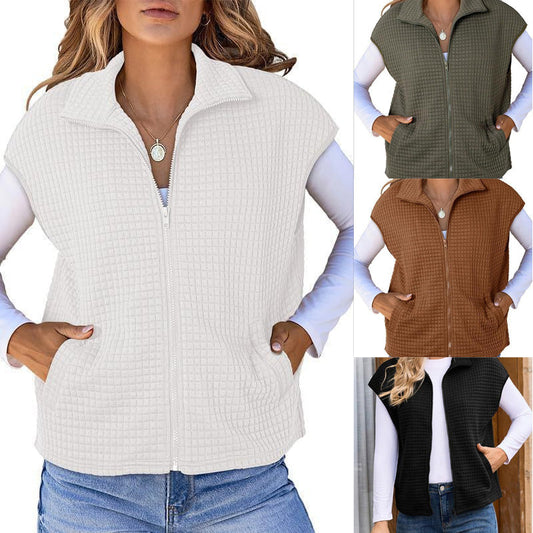 Women’s Fashion Solid Color Sleeveless Vest