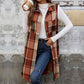 Women's Trendy Lapel Plaid Vest for Fall