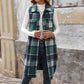 Women's Trendy Lapel Plaid Vest for Fall