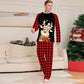 Family Reindeer Print Christmas Pajamas Set