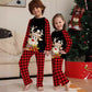 Family Reindeer Print Christmas Pajamas Set