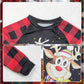 Family Reindeer Print Christmas Pajamas Set