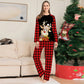 Family Reindeer Print Christmas Pajamas Set