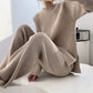 Women's Simple Vintage Split Hem Knit Set