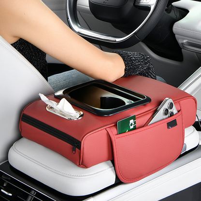 🎉 Hot Sale 50% OFF✈️Car Armrest Organizer with USB Charging Ports