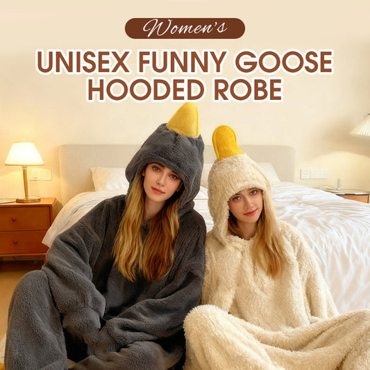 Unisex Funny Goose Hooded Robe