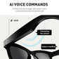 Smart glasses with AI and ChatGPT, 8MP camera and 1200P 4K HD video recording, real-time translation in over 160 languages, Bluetooth 5.4, HiFi audio and music control, wearable smart sunglasses with video recording.
